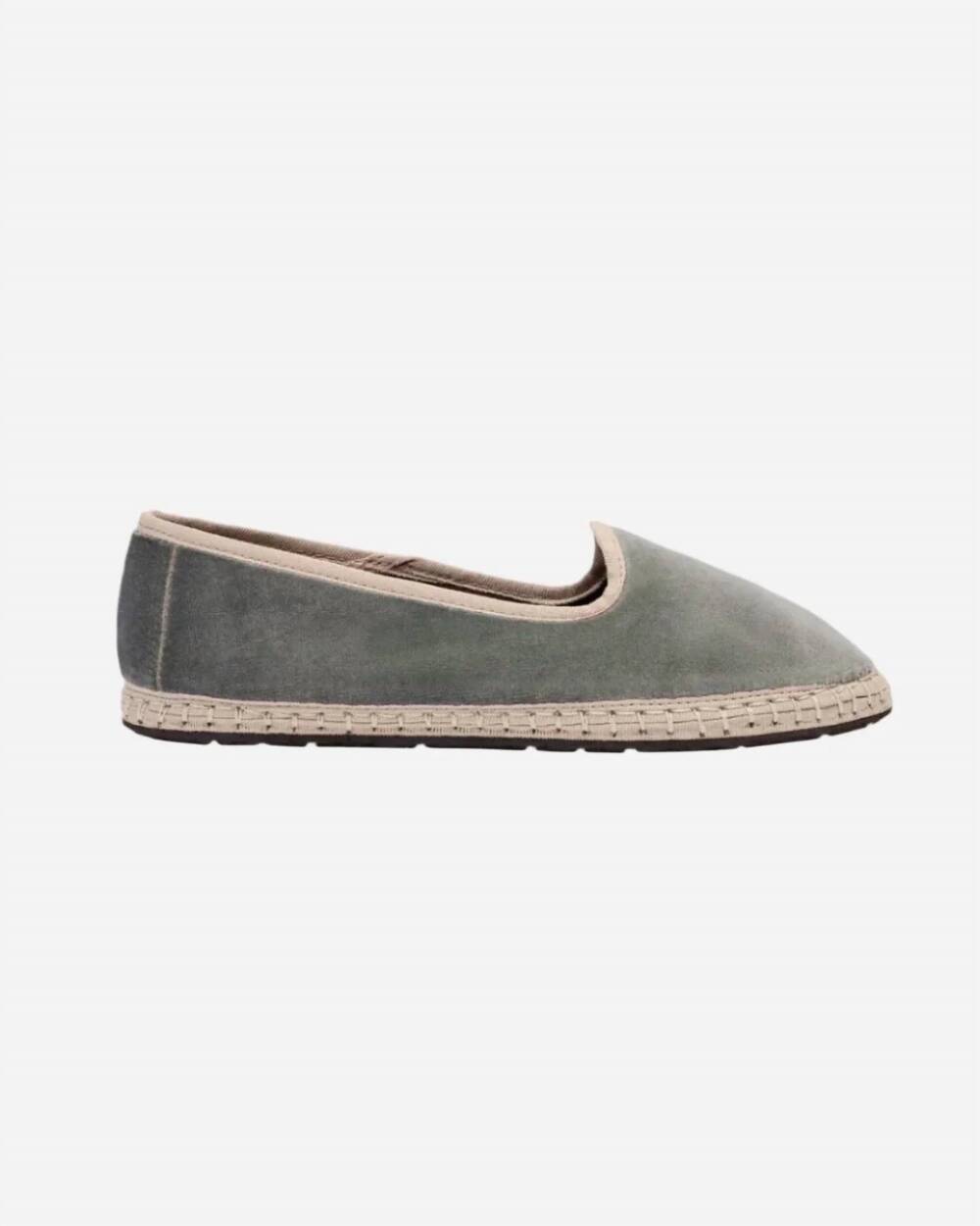 NEW FLABELUS women's shikibu velvet slipper in green